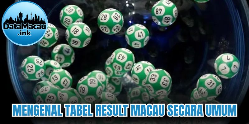 Mengenal tabel result Macau secara umum