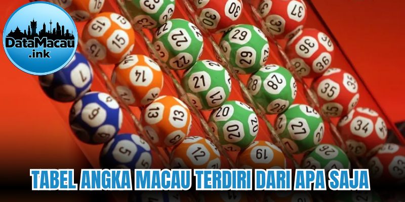 Tabel angka macau terdiri dari apa saja 